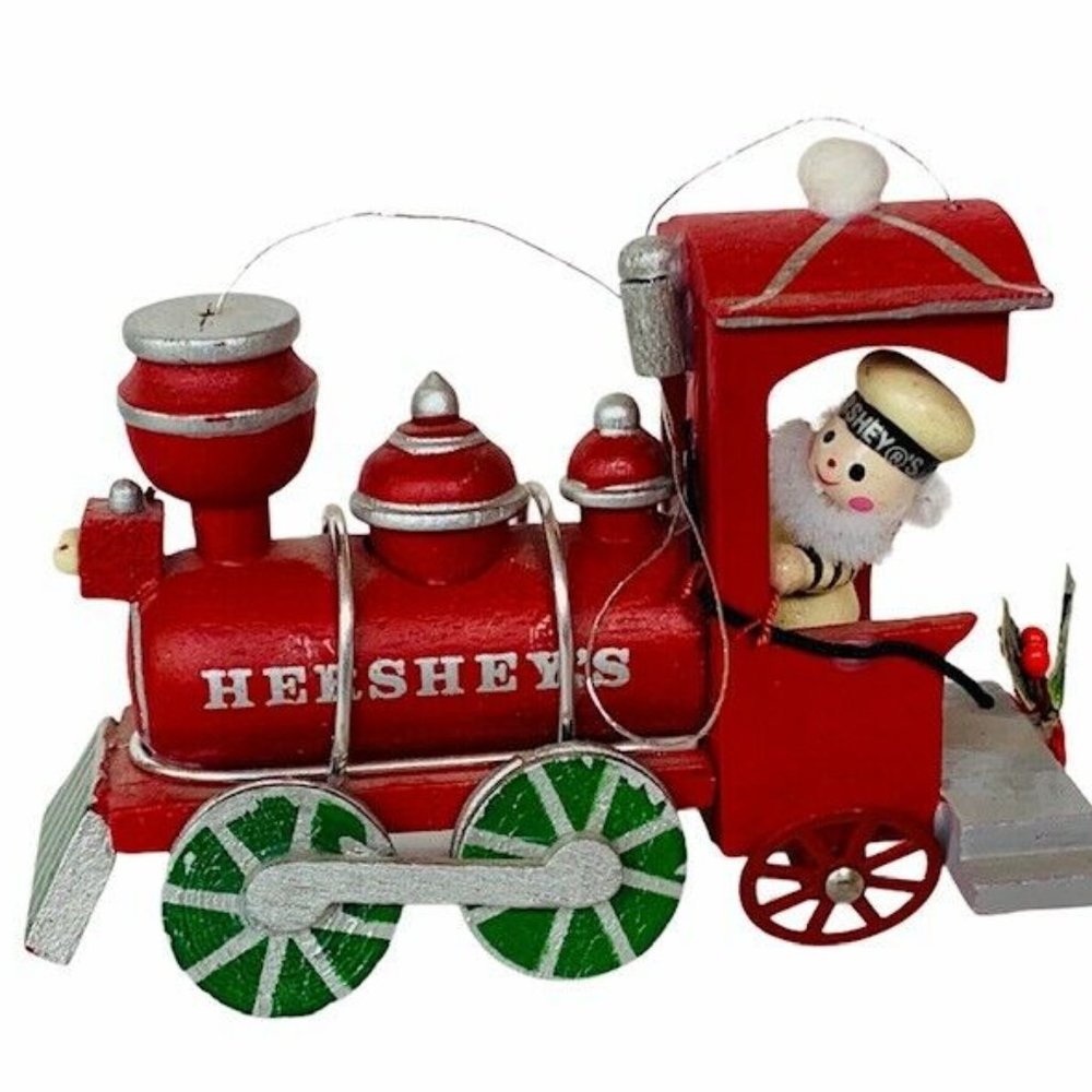 Hersheys Chocolate Train Christmas ornmaent wood